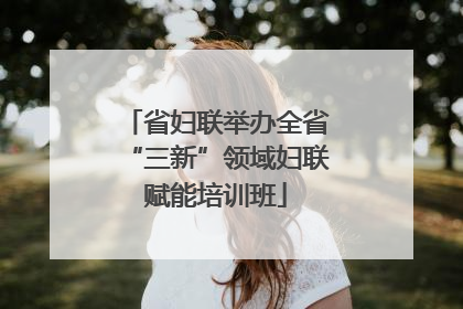 省妇联举办全省“三新”领域妇联赋能培训班